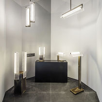 Stehleuchte / modern / Metall / Glas