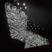 Moderner Lüster / geblasenes Glas