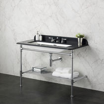 Waschbecken-Unterbau / Chrom / Quarz