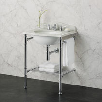 Waschbecken-Unterbau / Chrom / Quarz