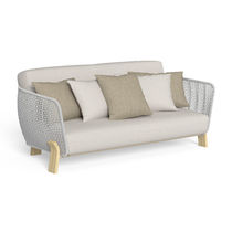 Modernes Sofa / Garten / Stoff / Holz