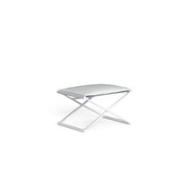 Moderner Hocker / Stoff / Aluminium / Polster