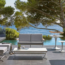 Modernes Sofa / für Garten / grau / weiß