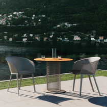 Moderner Tisch / Teakholz / Aluminium /...