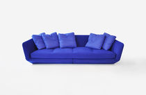 Modernes Sofa / Stoff / 3 Plätze / schwarz