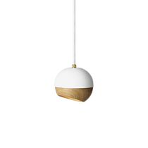 Hängelampe / Stahl / aus Eiche / modern