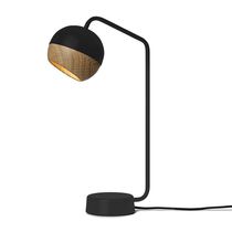 Tischlampe / Stahl / aus Eiche / modern