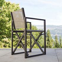 Moderner Stuhl / Stoff / Gestell aus Aluminium...