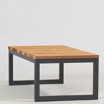 Moderner Couchtisch / aus Esche / Aluminium...