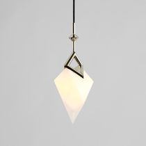 Hängelampe / modern / Messing / Glas