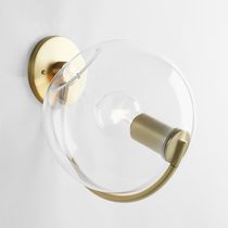 Moderne Wandleuchte / Stahl / geblasenes...