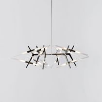 Moderner Lüster / Glas / Aluminium / mit...