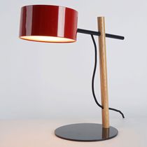 Tischlampe / modern / Stahl / aus Eiche