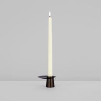 Messing-Kerzenhalter / Leder