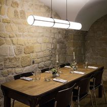 Hängelampe / modern / Aluminium / Holz