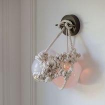 Moderne Wandleuchte / Glas / Kordel / Halogen