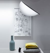 Tischlampe / Aluminium / Holz / modern