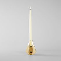 Messing-Kerzenhalter / Leder