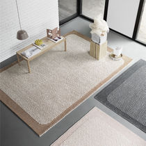 Moderner Teppich / Motiv / aus Jute / Leinen