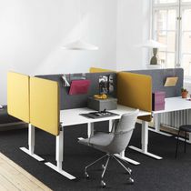 Tisch-Bürotrennwand / Stoff / schallisoliert