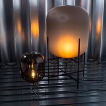 Bodenlampe / Messing / aus Chrom / Glas
