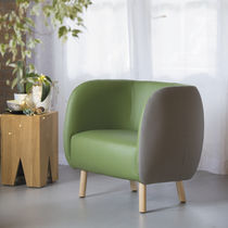 Moderner Sessel / Stoff / Leder / Contract
