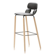 Moderner Barhocker / gestrichenes Metall...