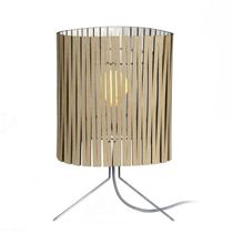 Tischlampe / Stahl / Holz / modern