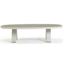 Moderner Couchtisch / aus Teakholz / Aluminium...