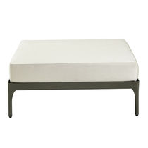Moderner Sitzpuff / Stoff / Aluminium /...
