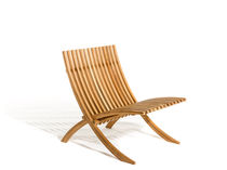 Moderner Kaminsessel / aus Teakholz / Garten