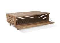 Moderner Couchtisch / aus Teakholz / rechteckig...