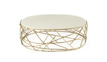 Moderner Couchtisch / Messing / oval / Innenraum