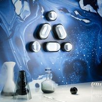 Moderne Wandleuchte / Edelstahl / Glas /...