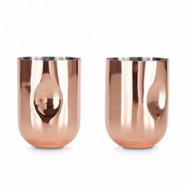 Glas für Cocktails / Edelstahl / Objektmöbel