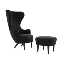 Moderner Sessel / Stoff / aus Eiche / Metall