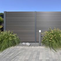 Lamellenzaun / Verbundholz / Garten / modern