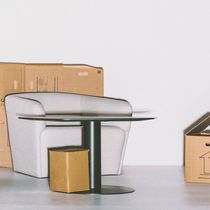 Moderner Beistelltisch / aus MDF / aus Esche...