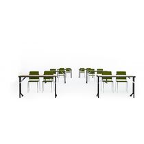 Moderner Tisch / Metall / aus Buche / Laminat