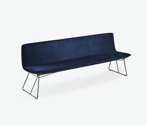 Hohe Polsterbank / modern / Stoff / Leder