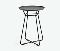 Moderner Couchtisch / Metall / rund / Innenraum