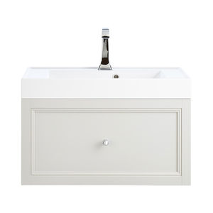 hängender Waschtisch-Unterschrank / Holz / Keramik / modern