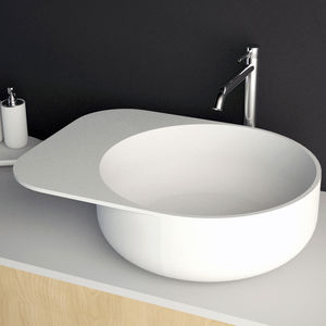 Aufsatzwaschbecken / rund / Mineralwerkstoff / modern