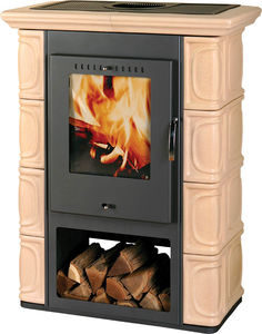 Holz-Kaminofen / Keramik / modern