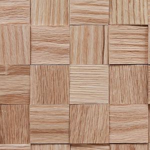 Massivholz-Dekorplatte / wandmontiert / 3D / Mosaikoptik
