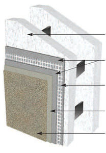 thermo-akustische Isolierung / für Wärmedämmverbundsysteme WDVS / in Plattenform / wasserdicht