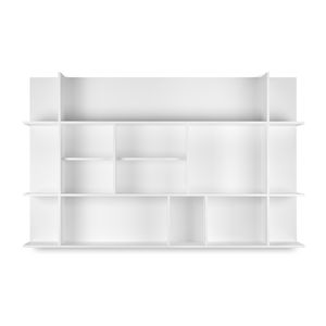 wandmontiertes Regal / modern / lackiertes Holz