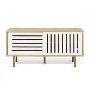 modernes Fernsehmöbel / lackiertes Holz / aus Eiche