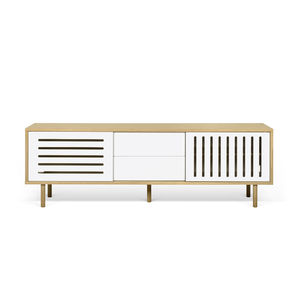 modernes Sideboard / lackiertes Holz / aus Eiche / Holzfurnier