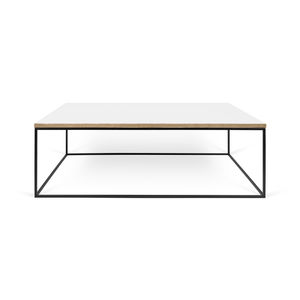 moderner Couchtisch / lackiertes Holz / aus Sperrholz / Metall